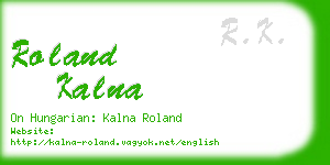 roland kalna business card